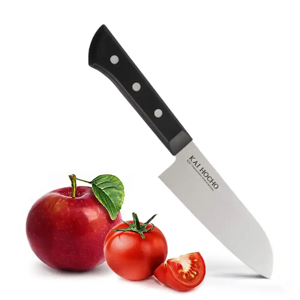 KAI Premium Knife Set - [Nakiri Knife 17cm, Chef Knife 18.7cm and Santoku Knife 17.2cm] - Image 5